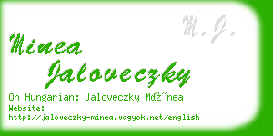 minea jaloveczky business card